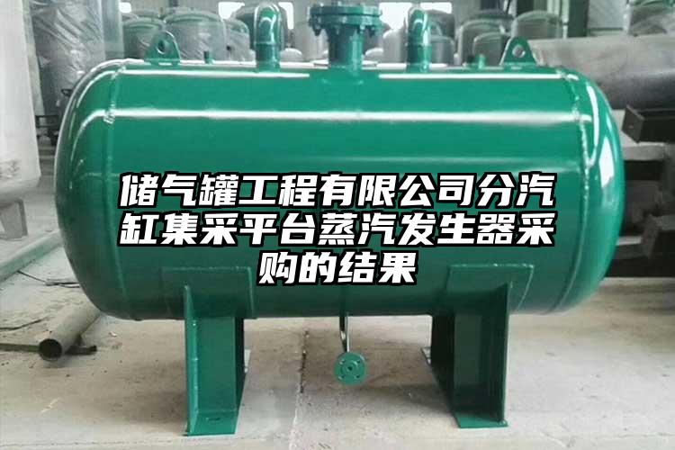 儲氣罐工程有限公司分汽缸集采平臺蒸汽發生器采購的結果